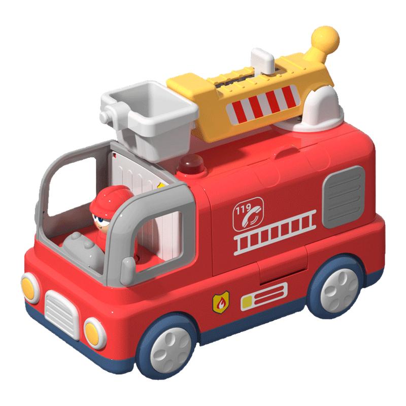 儿童玩具车1-3岁宝宝婴幼儿益智早教回力消防救护车套装小汽车男