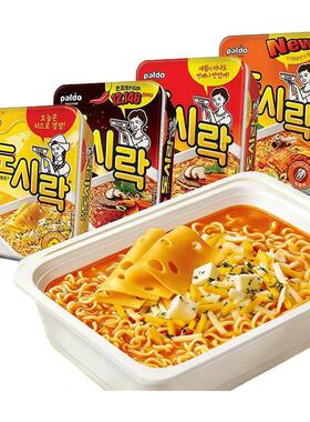 热巴同款】韩国paldo八道泡面芝士泡菜辣牛肉碗面速食泡面方便面