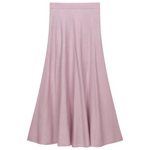 OCHIRLY欧时力 羊毛垂感a字毛织半身裙伞裙简约高级感春装