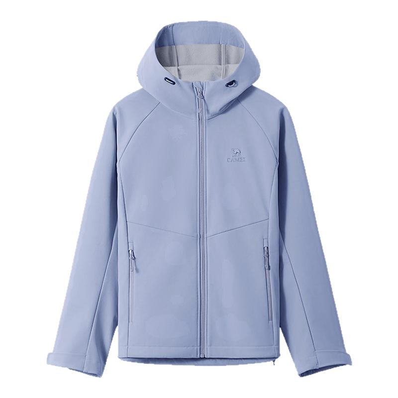 骆驼女装软壳衣2025春秋新款户外防风登山运动外套休闲夹克上衣男