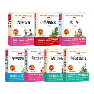 快乐读书吧六年级上册下册全套4册必课外阅读书原著完整正版 教育 鲁滨逊漂流记小学生尼尔斯骑鹅旅行汤姆索亚历童年小英雄雨来爱