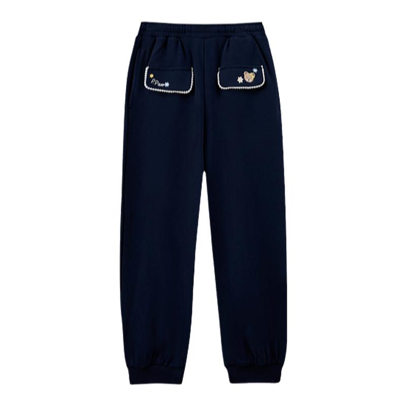 【索罗娜】PawinPaw卡通小熊童装25年春夏新款女童长裤蕾丝边卫裤