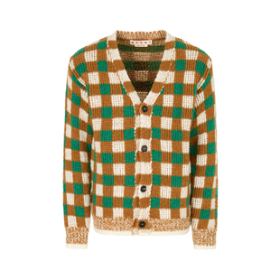 新年礼物 时尚 MARNI 男女同款 网格图案针织衫 2026早春新品