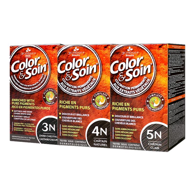 三橡树4n植物染发膏5g染发剂孕妇可用遮白发天然不刺激旗舰店正品