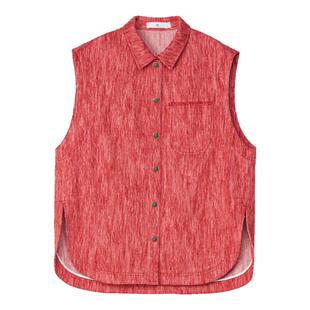 【新品】ZUCZUG 素然春夏女士设计感大肚纱色织棉布翻领马甲