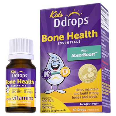 Ddrops滴卓思儿童维生素D3K2滴剂D3一岁以上宝宝钙维D3婴幼儿d3