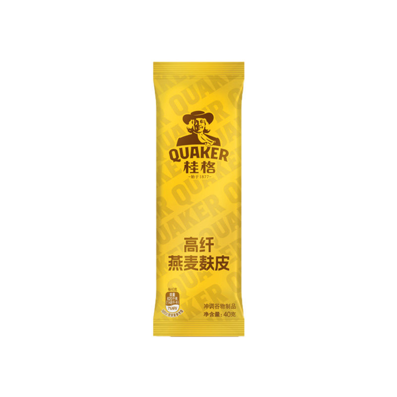 桂格即食燕麦片高纤燕麦麸皮40g*10小包装营养早餐冲饮麦片