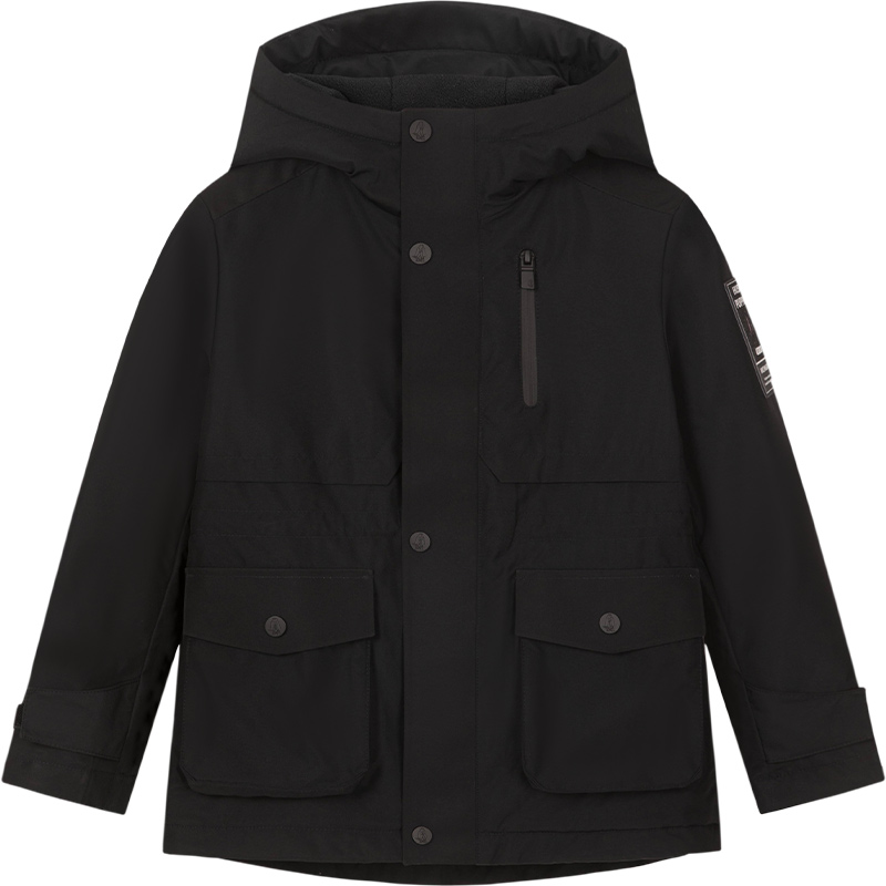 暇步士童装儿童风衣25秋冬新品男童休闲外套保暖女大童加绒厚外套