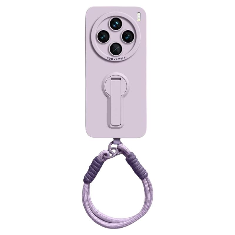 编织腕带手绳适用vivoX200手机壳X300新款x100s保护套90高级感ultra全包防摔promini液态硅胶带支架x80软男女