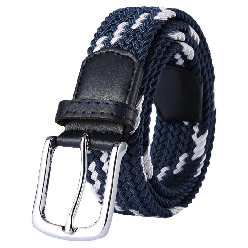 Jeep吉普编织皮带男女潮年轻人简约针织帆布腰带裤带针扣休闲军训