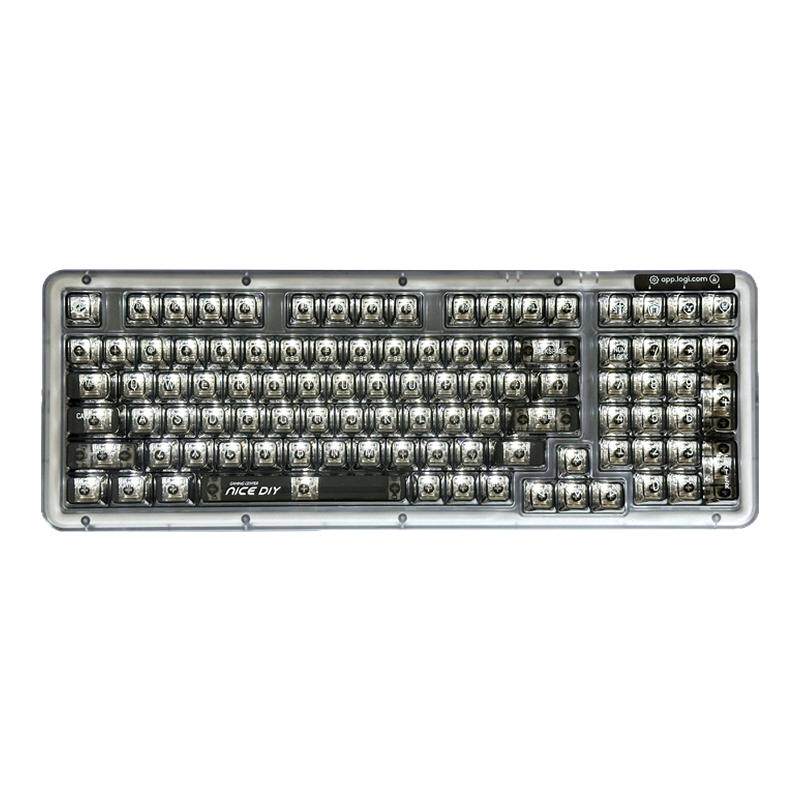 罗技K98M客制化背光无线蓝牙静音透明机械键盘热插拔麻将音成品