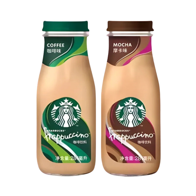 星巴克星冰乐即饮咖啡281ml*12瓶摩卡焦糖香草味瓶装