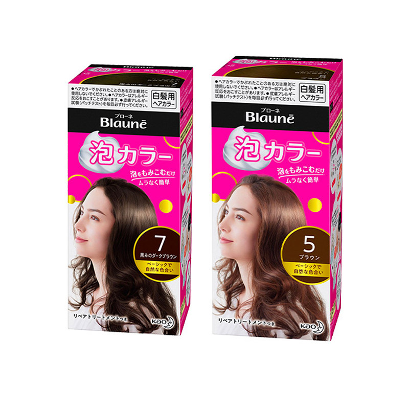 KAO/花王日本强效遮白泡沫染发剂图片
