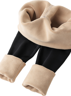 鲨鱼裤女外穿冬加绒打底裤提臀收腹小个子加厚保暖瑜伽裤白色显瘦