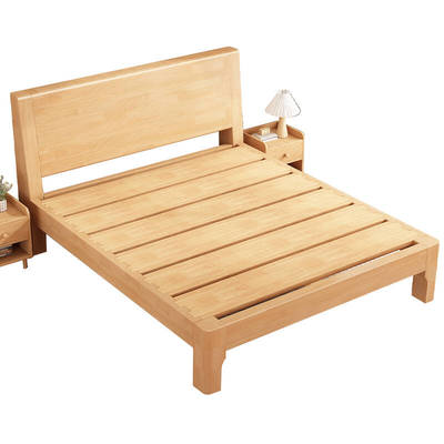 全实木床榫卯结构排骨架床架2025新款1米8家用卧室中古风实木床