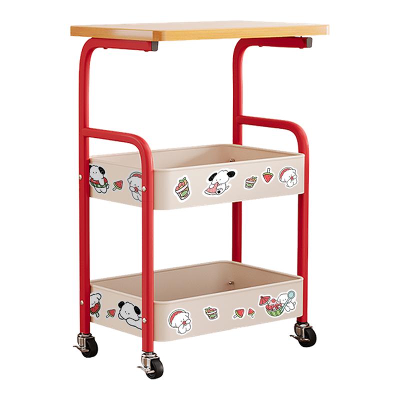 多巴胺零食小推车置物架客厅落地移动沙发边几桌子卧室床头收纳架