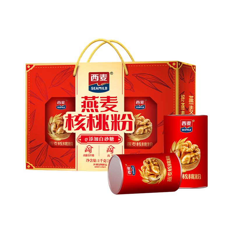 年货礼盒西麦燕麦核桃粉礼盒装