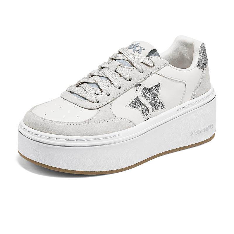 斯凯奇低帮板鞋夏季流行时尚百搭女休闲运动鞋厚底美式高街小白鞋