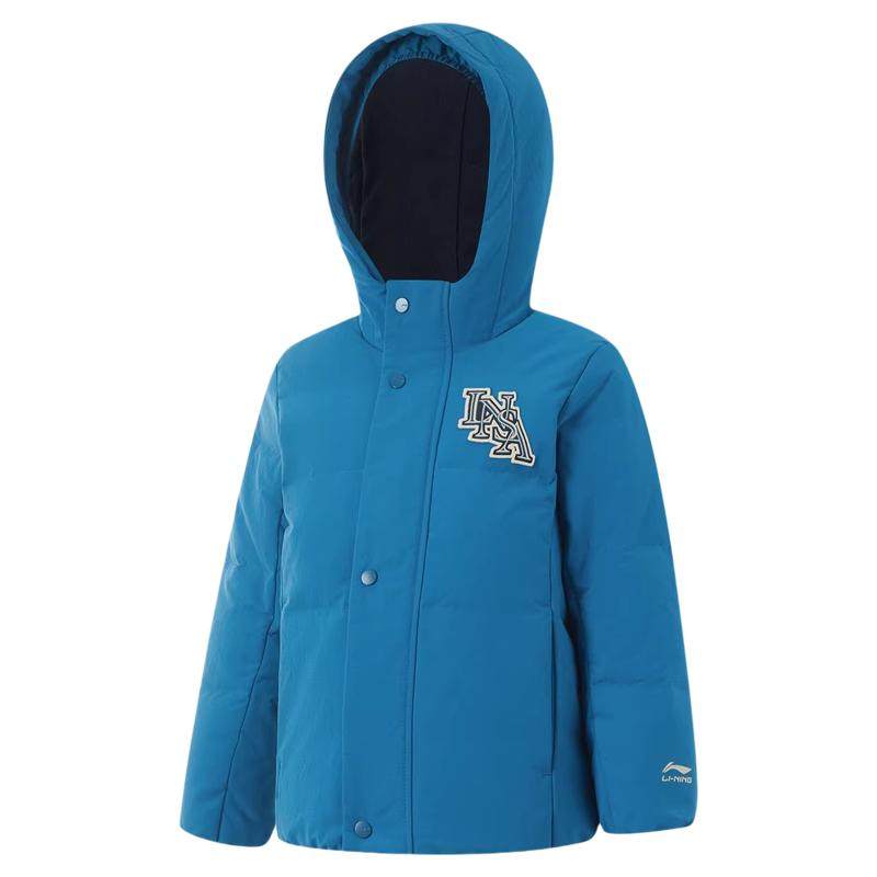 李宁运动生活系列男小童防泼水休闲宽松鸭绒连帽羽绒服YYMU063,运动服/休闲服装,运动羽绒服,淘宝优惠券,粉丝福利购,淘宝优惠卷