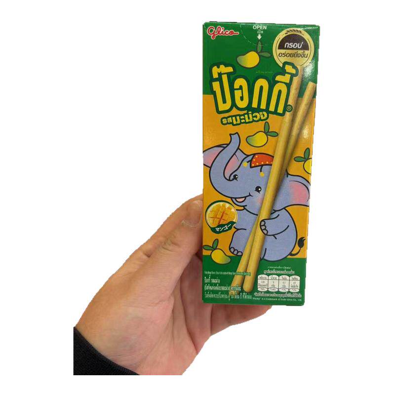 格力高百奇PocKy芒果香蕉巧克力涂层棒棒手指饼干儿童零食印尼