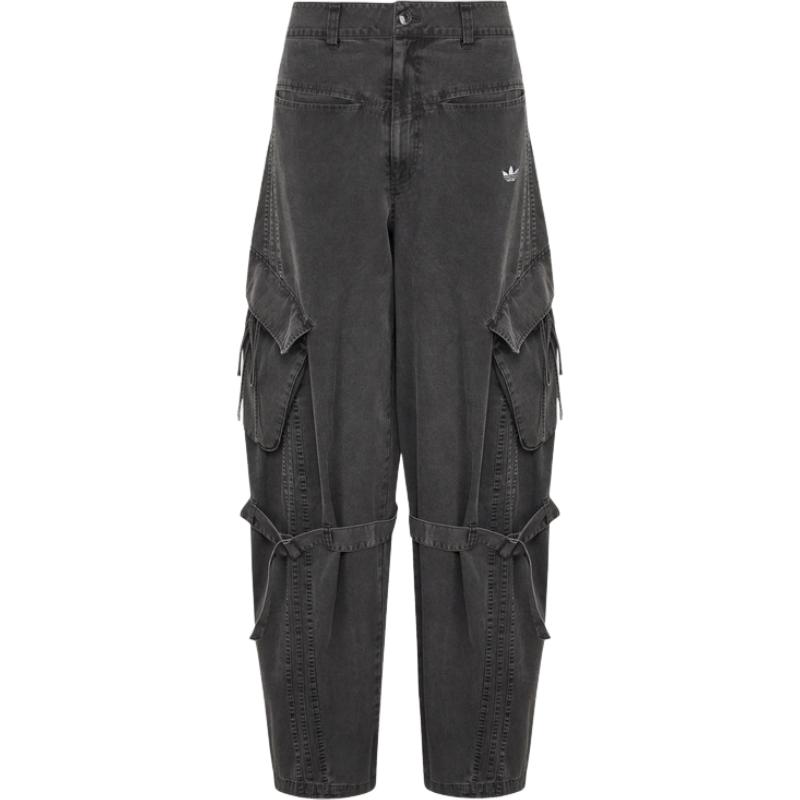 adidas阿迪达斯三叶草女子潮流工装风运动休闲舒适宽松长裤LF2322