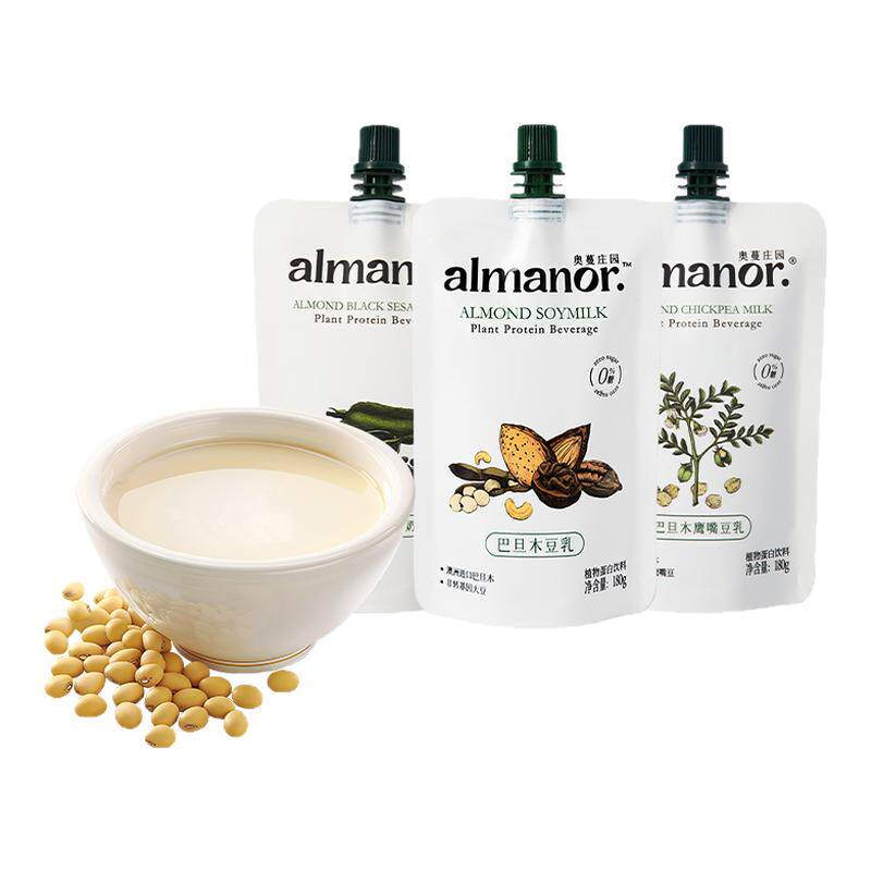 【官方正品】almanor奥蔓庄园巴旦木豆乳坚果植物蛋白饮料早餐奶