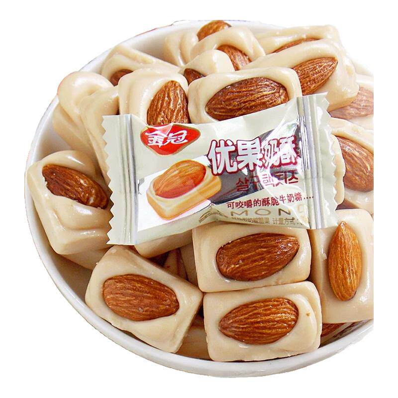 金冠黑糖话梅蜜姜红糖结婚喜庆年货喜糖杏仁果优奶酥散装休闲零食