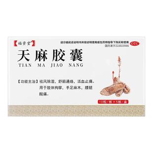 天麻胶囊手脚麻木专用药专治手麻活血化瘀舒筋通络中成药官方正品