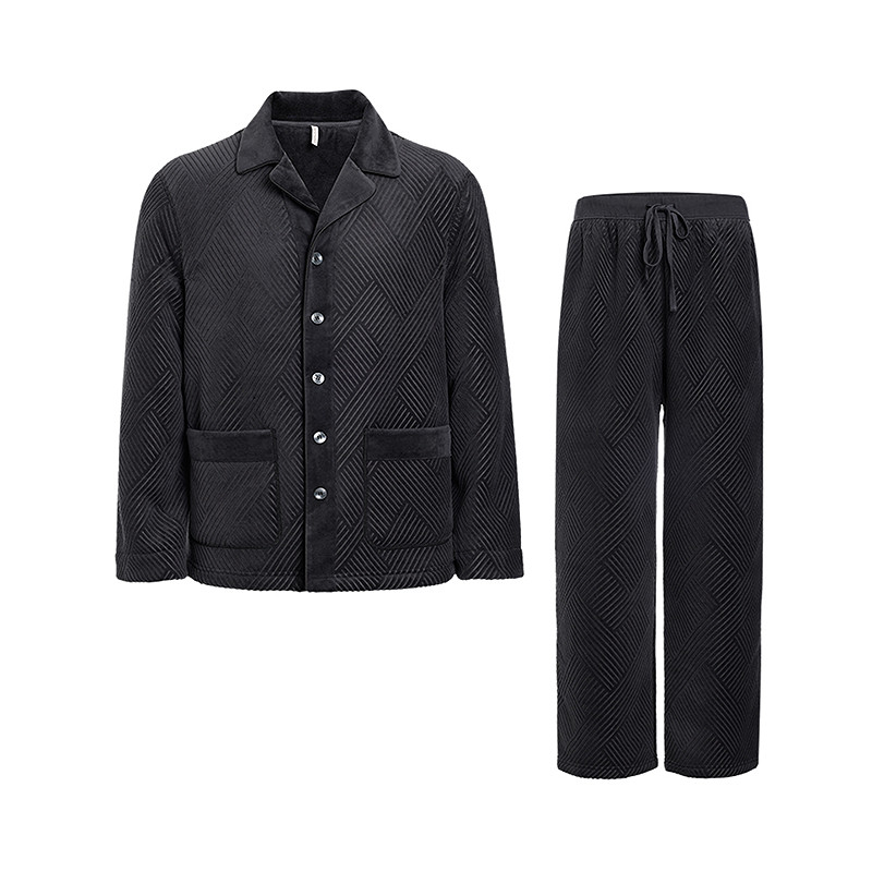 【双面暖绒】爱慕先生可外穿厚款双面绒感抗静电男家居套装25秋冬