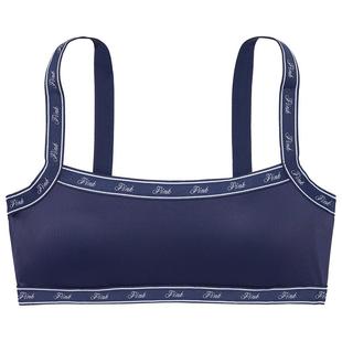 LOGO边一字领套头文胸内衣女薄款 直降158 维密PINK