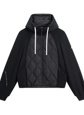 Kappa卡帕女装2025冬季新款复古时尚百搭保暖连帽羽绒服K0F82XY40