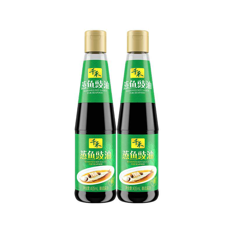 【百亿补贴】千禾蒸鱼豉油435mL-2瓶酿造酱油家用鲜中带甜蒸鱼