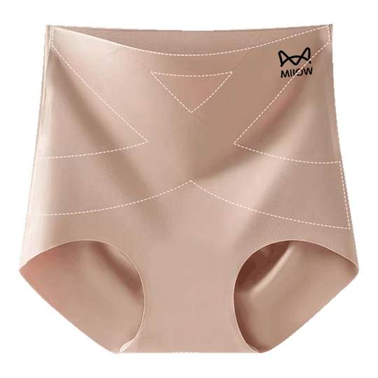 猫人收腹内裤女2025新款无痕高腰收小肚子提臀塑形大码女生三角裤