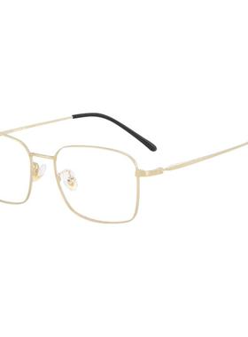 FENCH金丝方框眼镜男女通用防蓝光超轻显脸小高智感镜架可配度数