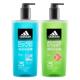 洗发沐浴洁面男士 阿迪达斯三合一沐浴露600ml 2瓶装 运动冰点源动