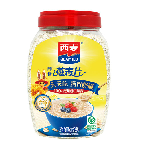 燕麦片1000g罐装即食免煮早餐