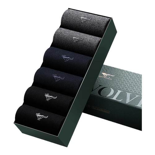 七匹狼纯棉抗菌男士中筒袜