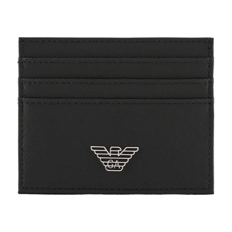EMPORIO ARMANI/阿玛尼男士多卡位轻便商务卡夹钥匙扣皮具套装