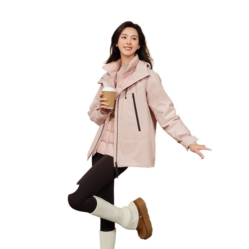 陈都灵|森马羽绒服女三防防雨防风透湿三合一2024新款冬两件套装