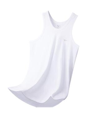 七匹狼男士背心纯棉全棉内穿打底白色中老年男式汗衫春秋运动男款