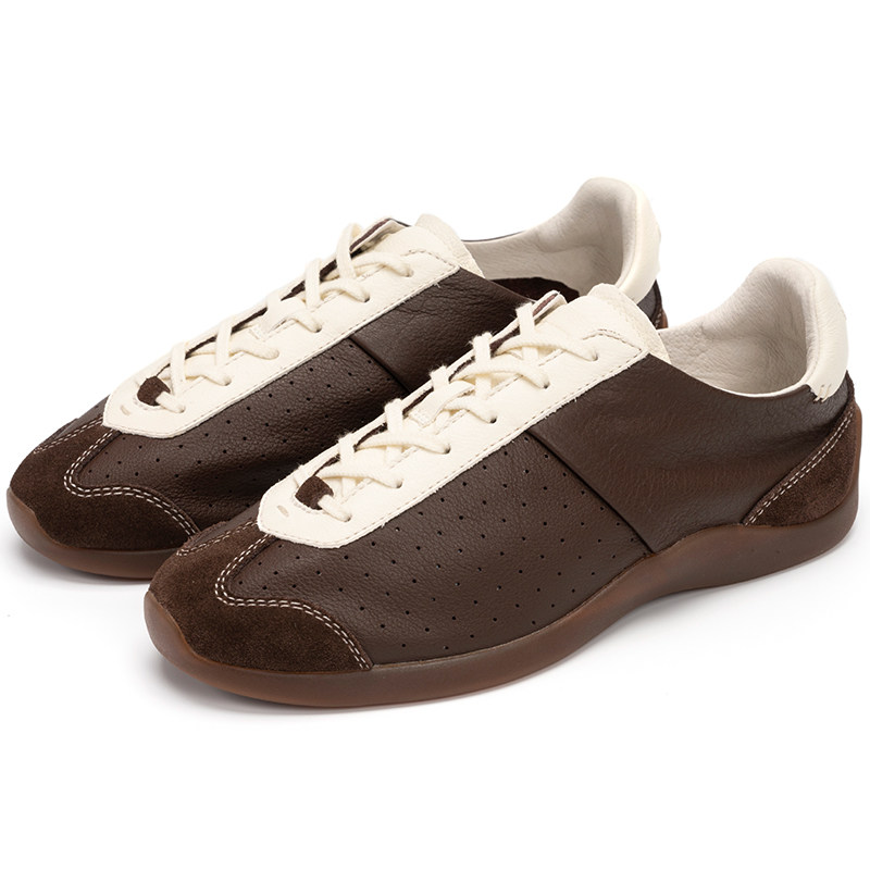 足下工业芭蕾德训鞋 FOOT INDUSTRY 薄底休闲舒适棕色复古百搭,女鞋,德训鞋,淘宝优惠券,粉丝福利购,淘宝优惠卷