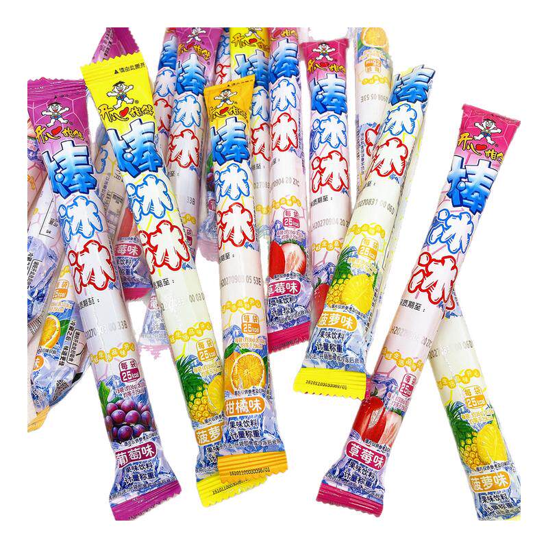 旺旺开心棒冰冰碎小支夏日儿童冰棍冰沙果冻水果风味饮料学校零食