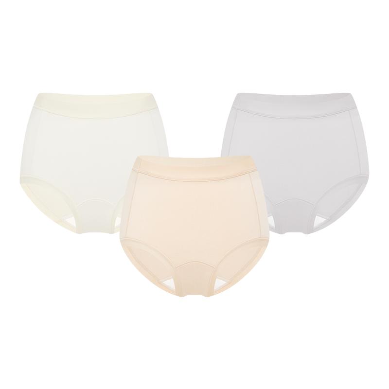 【新品】全棉时代女士抗菌中高腰平角内裤裤头短裤纯棉包臀新款