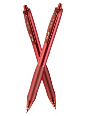 得力高颜值教师专用批改红笔st笔头学生专用红色子弹头中性笔0.5mm水笔按动式速干标记批注作业刷题备考顺滑