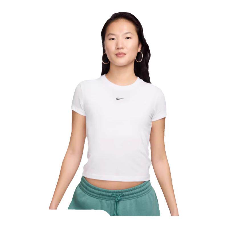 Nike耐克女装夏季新款圆领透气运动休闲高腰短袖T恤FB2874