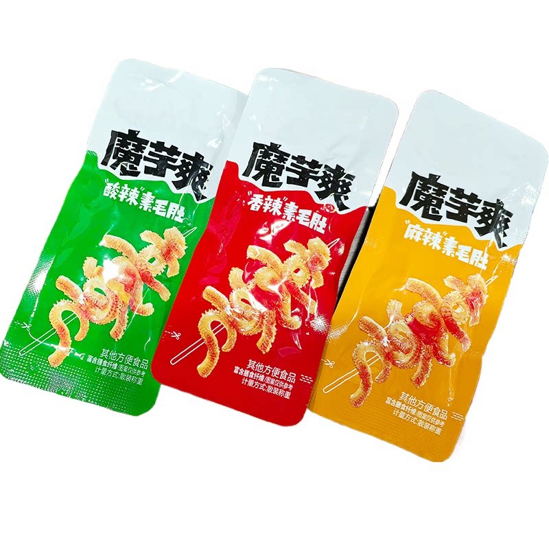 魔芋爽素毛肚零食麻辣独立包装解馋Q弹即食休闲食品批发5包健康