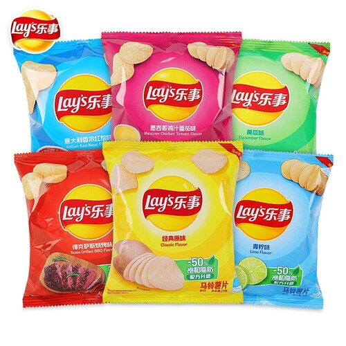乐事薯片23g小包装多口味原切儿童膨化食品办公室休闲解馋小零食