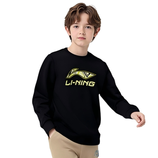 李宁男童女童过年加绒卫衣26年马年新年款儿童套头无帽上衣拜年服