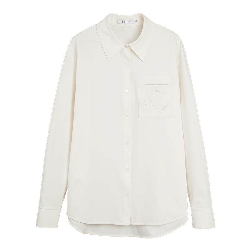 ELLE法式翻领设计感衬衫