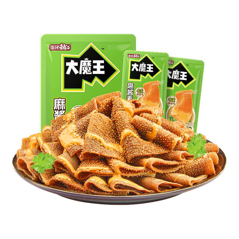 盐津铺子大魔王麻酱素毛肚香菜味零食休闲食品小吃解馋辣爽魔芋